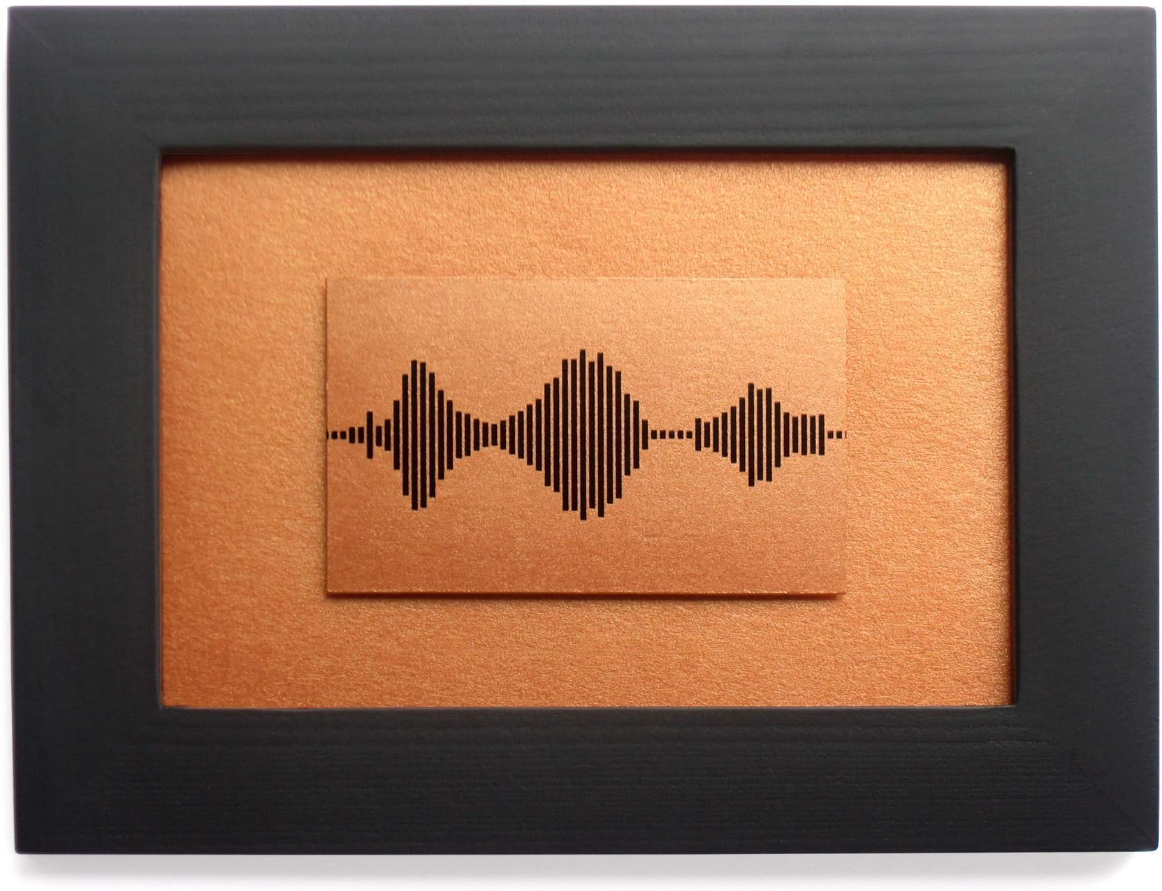 I Love You Soundwave Art, Great Bronze Visible Voice Gift for Valentines Day 8th Wedding Anniversary her or him Husband from Wife