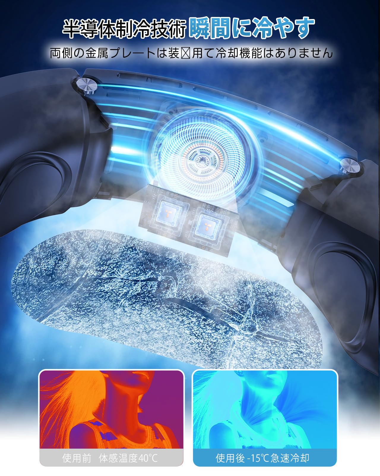 Amazon.co.jp: YOIIYO ネッククーラー 冷却プレート 首掛け扇風機