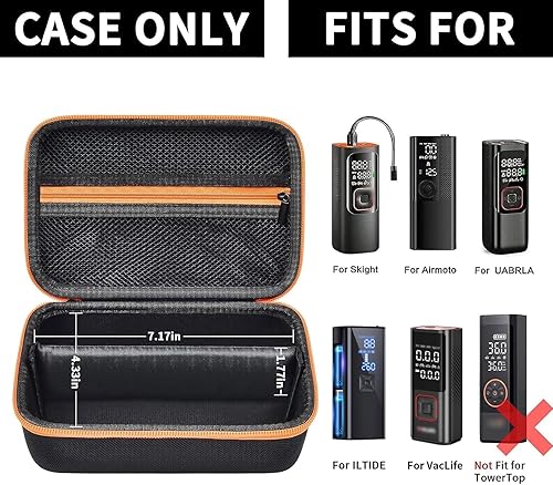 Miniatura 2 de Funda compatible con Skightpara inflador de neumáticos VacLife, compresor de aire portátil, bolsa de almacenamiento para tubo de aire, manguera