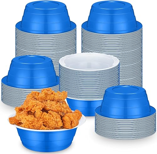 Miniatura 1 de Gejoy 50 cuencos de plástico desechables de 23 onzas para aperitivos, cuencos de plástico para ensaladas, tazones de postre para Halloween, Navidad,