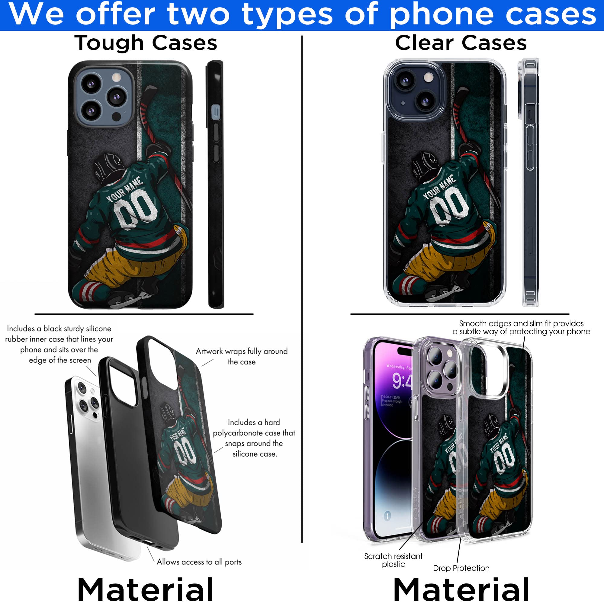 Amazon.com: Personalized Ice Hockey Phone Case Custom Name and Number Hockey Player Protective Cover Customized Compatible with Clear Case Tough Case iPhone 15 14 12 13 11 X XR XS Plus Promax : Amazon.com: Personalized Ice Hockey Phone Case Custom Name and Number Hockey Player Protective Cover Customized Compatible with Clear Case Tough Case iPhone 15 14 12 13 11 X XR XS Plus Promax :