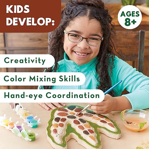 Miniatura 6 de MindWare pinta tu propia piedra escalonada, Huella de dinosaurio