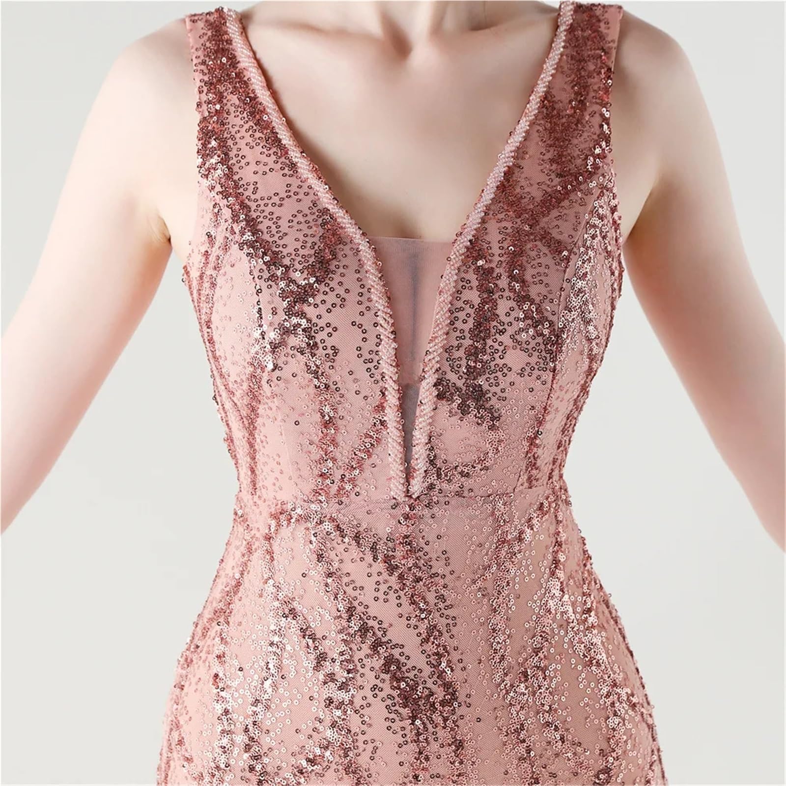 Vestidos de Noche Largos y Elegantes sexys for Boda, Vestidos Fiesta cumpleaños Malla for Mujer, Vestido Rosa Verano for para CóCtel Fiesta Club Ceremonia