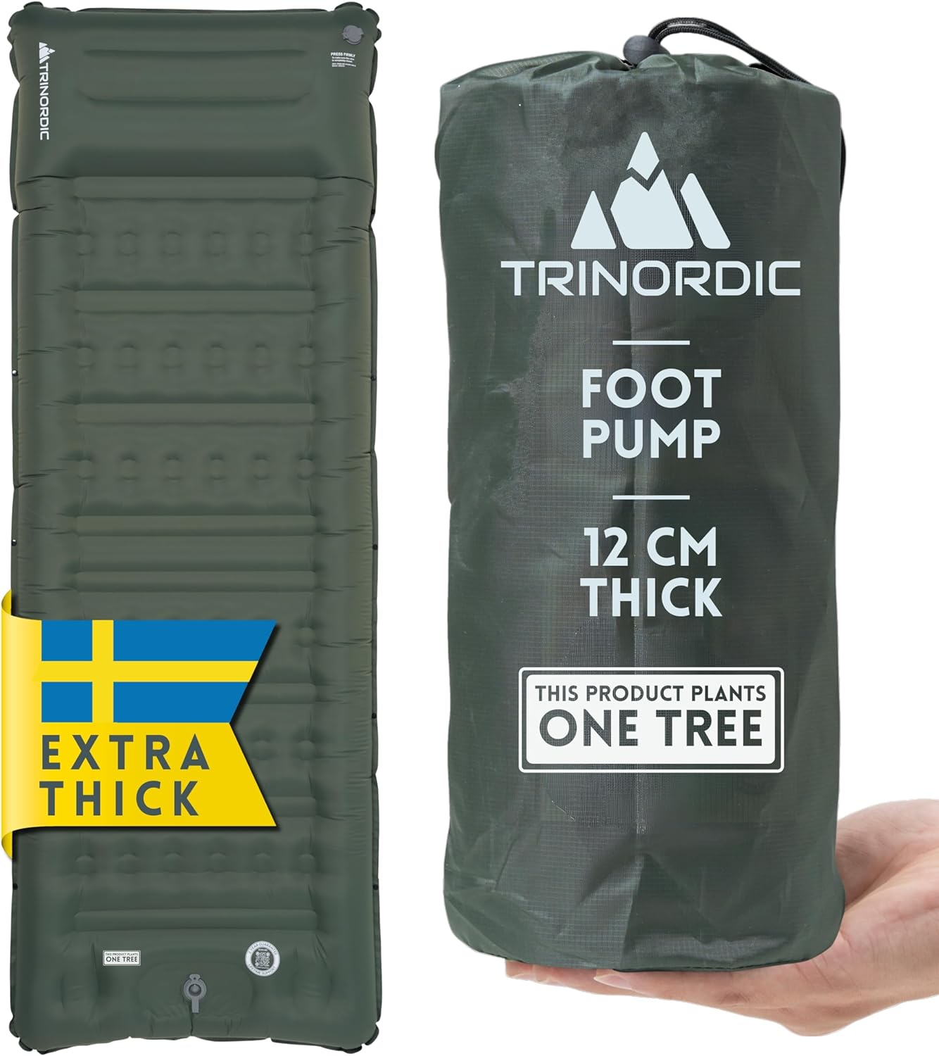 Materassino Gonfiabile Ultraleggero Trinordic - Per Campeggio, Peso 0.55kg, Materiale Nylon 40D - Foto 2