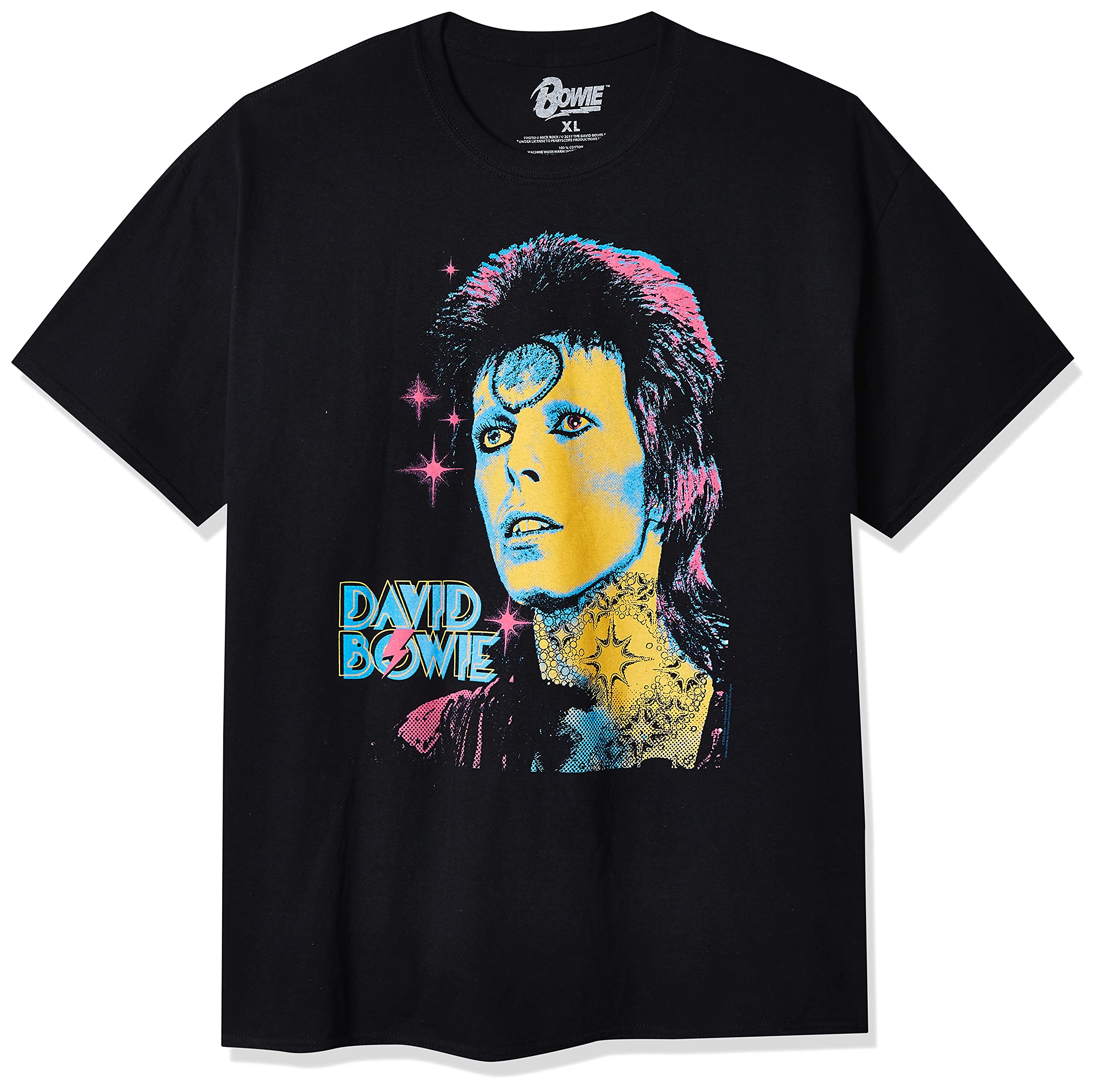 Liquid Blue unisex-adult David Bowie Ziggy Retro Print T-Shirt T-Shirt