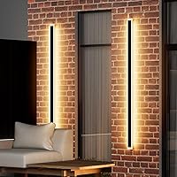 Vista 9 de Aipsun Paquete de 2 luces de pared exteriores, lámparas de luz exterior LED negras para montaje en pared, apliques de pared modernos para porche
