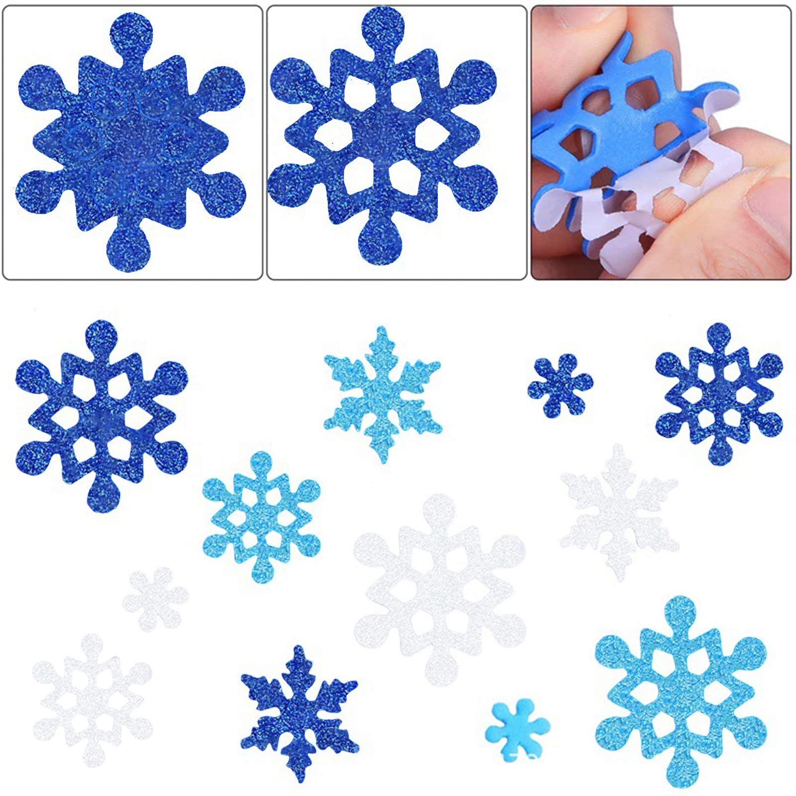 Lot De 500 Rouleaux D'autocollants En Forme De Flocon De