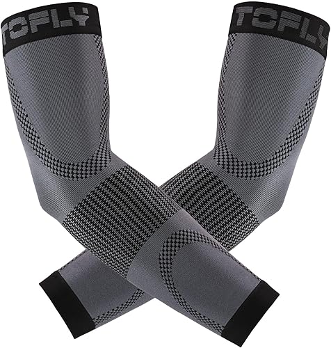 TOFLY Mangas de compresión para el brazo (1 par), 20-30 mmHg graduado de compresión para codo de tenista