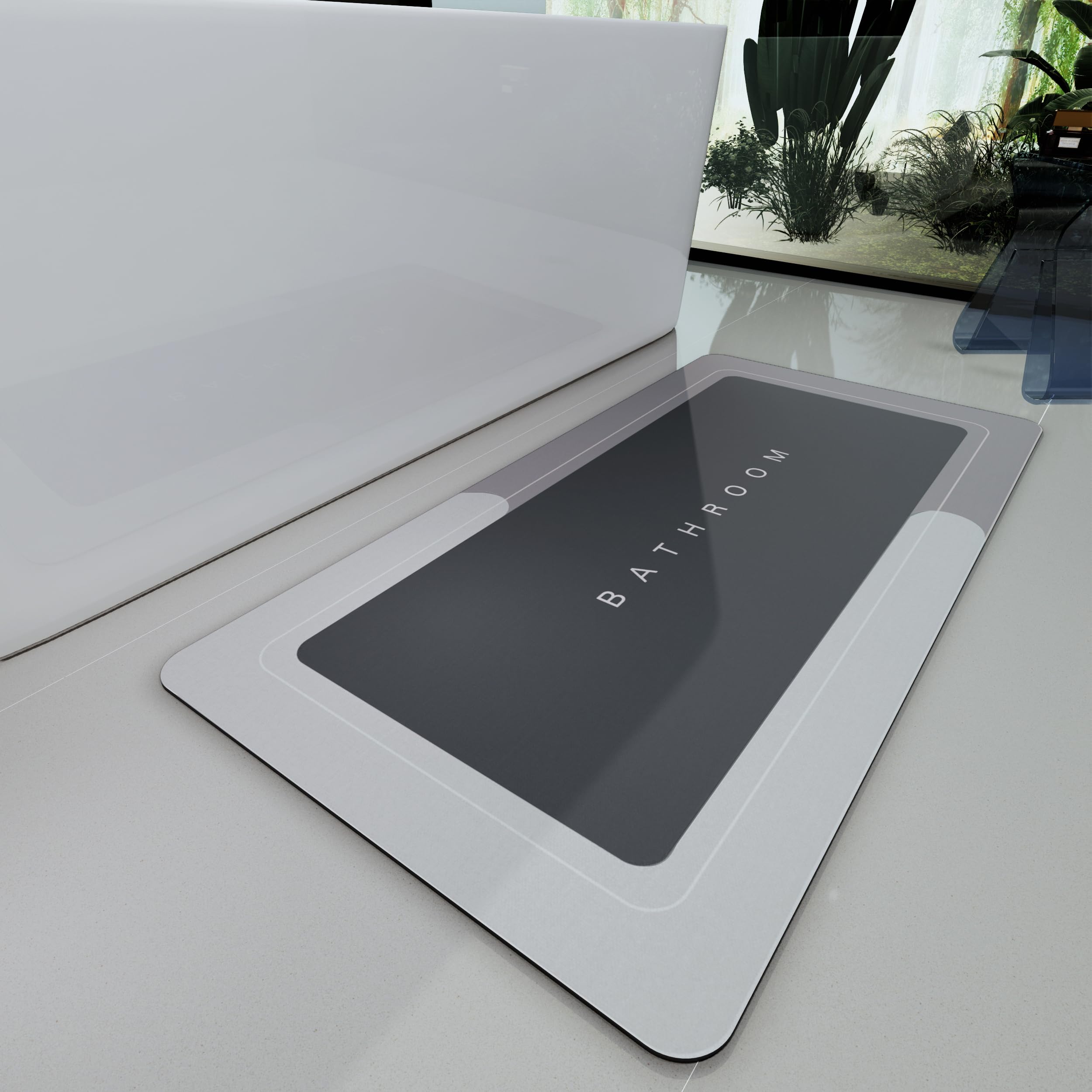 Deparnit Bath Mat Rugs Non Slip Quick Dry Bathroom Mats Super Absorbent Rubber Bath Mats Fit Under Door, Bathroom Rugs Shower Mat for Bathroom,