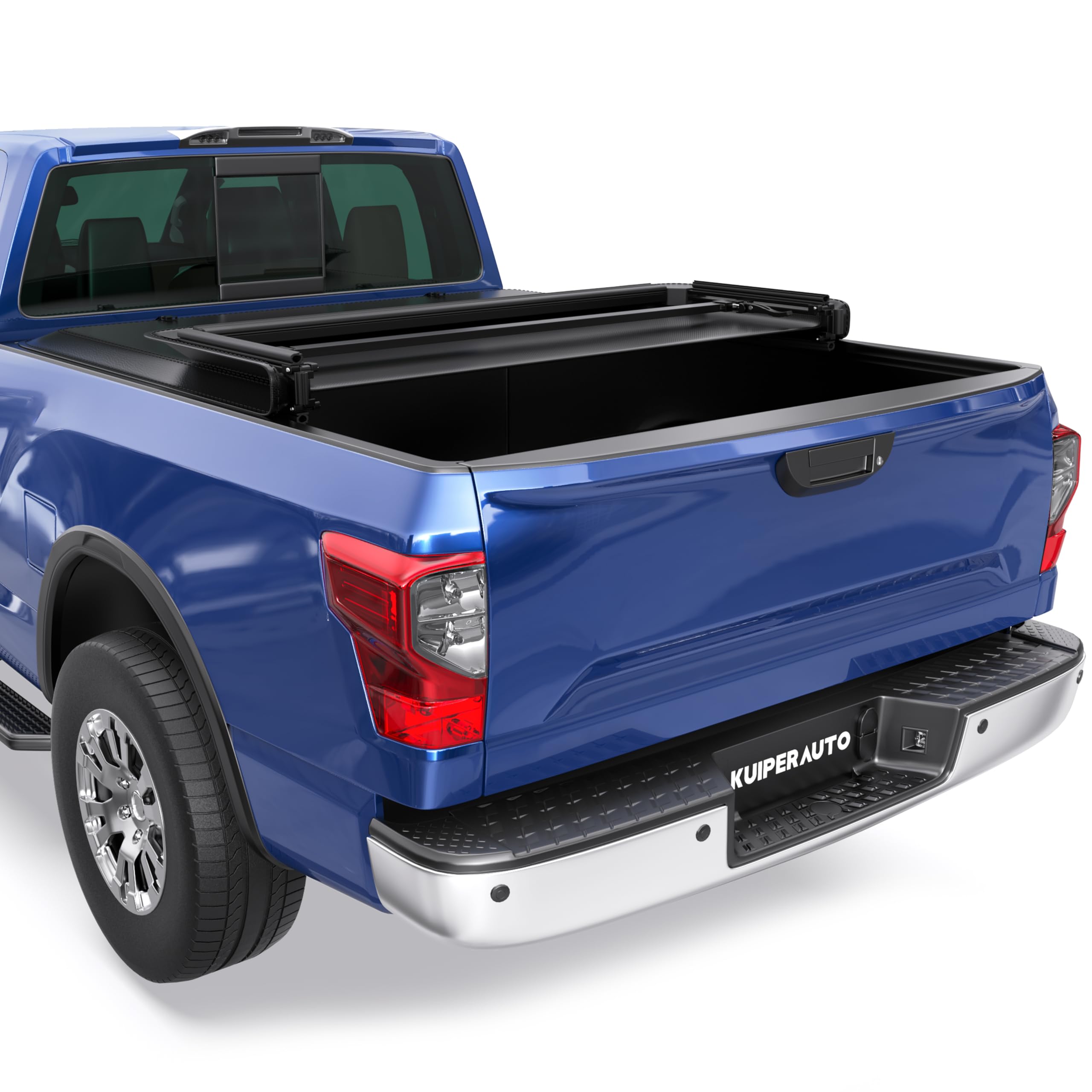 Soft Tri Fold Truck Bed Tonneau Cover Compatible for Nissan Titan 2016-2024 Fleetside 5.6 FT 67" Bed w/o Titan Box Non XD Models