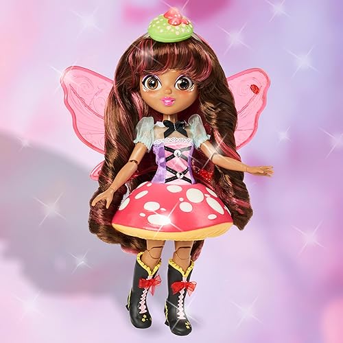 Miniatura 6 de Sunny Days Entertainment Fidgie Friends Fairie Garden, muñeca de moda con alas de mariposa con características para ansiedad