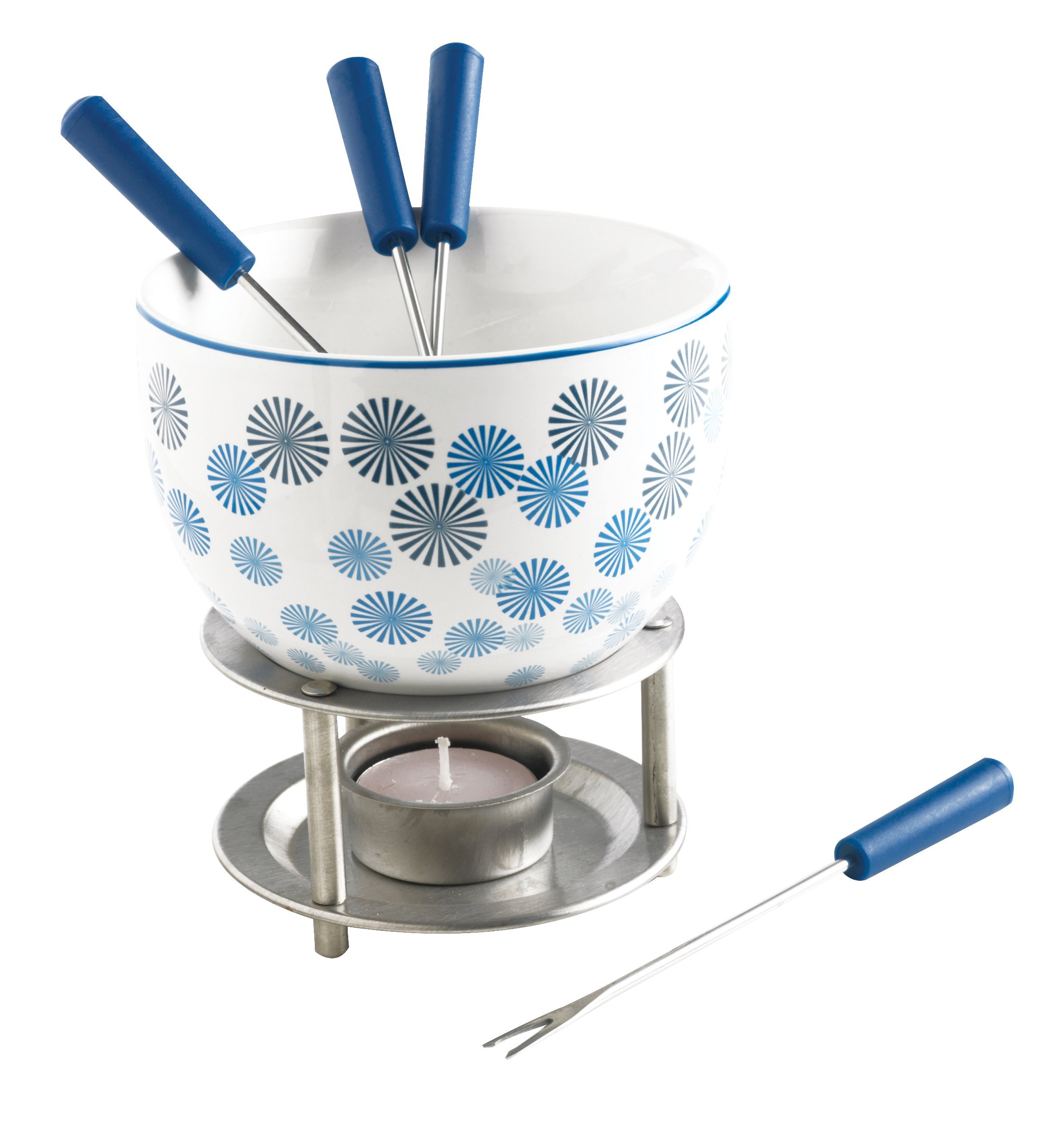 Fondue au chocolat Mastrad Pompons, l'idée cadeau idéale avec son coffret bleu chic