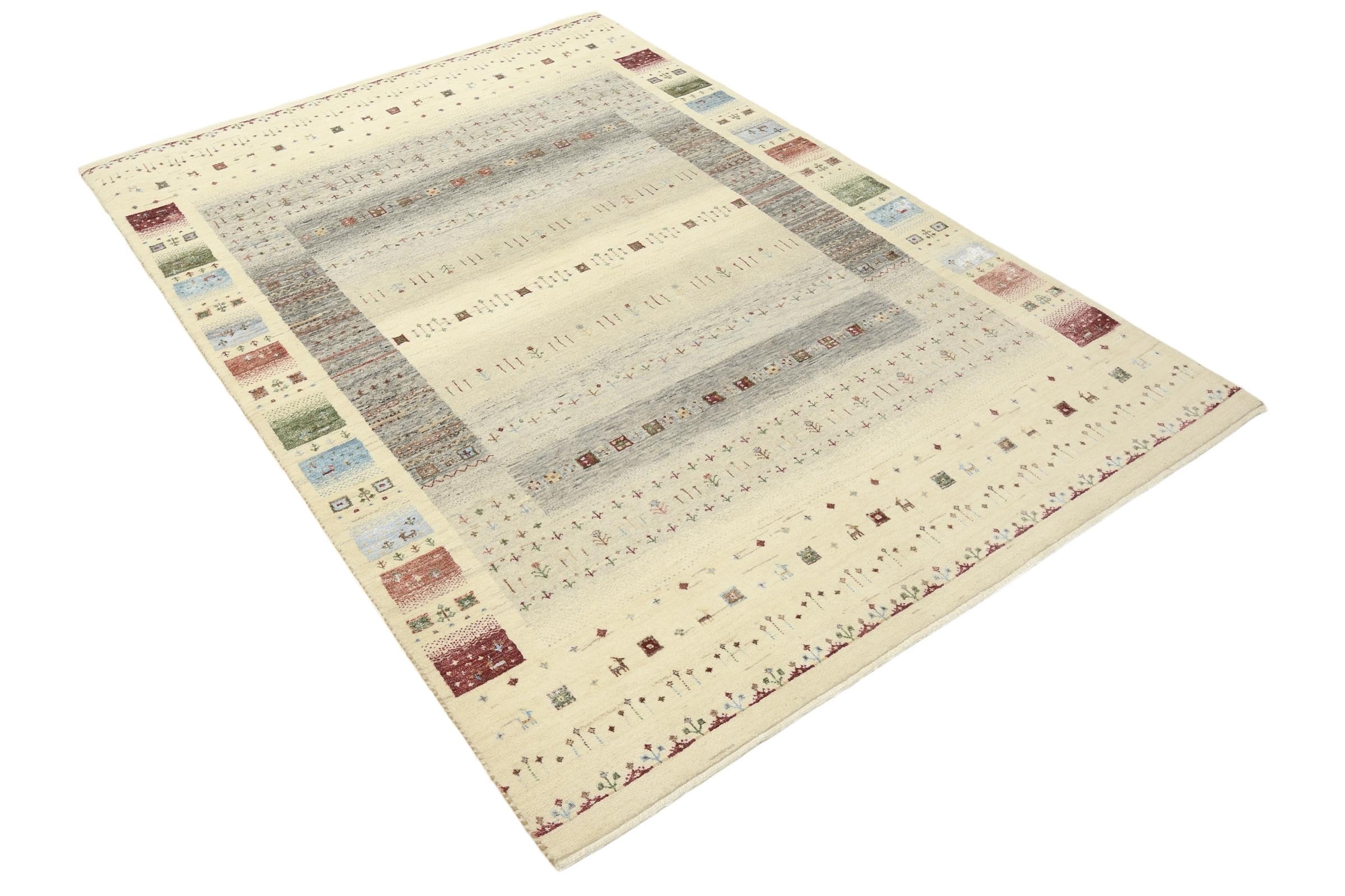 Gabbeh Loribaft Design 146x206 Ręcznie tkane Nowoczesny Dywan orientalny Dywan Indie