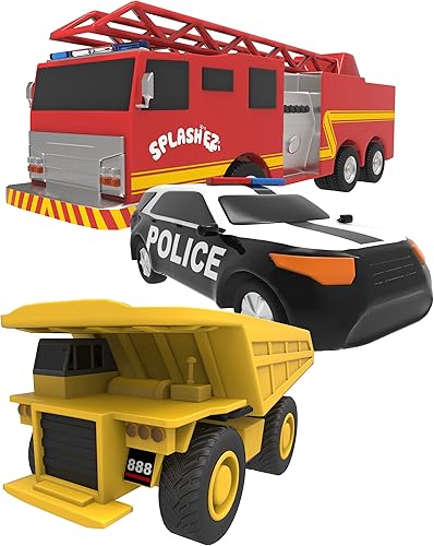 Miniatura 8 de SplashEZ Juguetes de baño para bebés sin moho, juguetes de baño sin agujeros para niños pequeños, juego de 6 autos para niños, juego de 6 vehículos