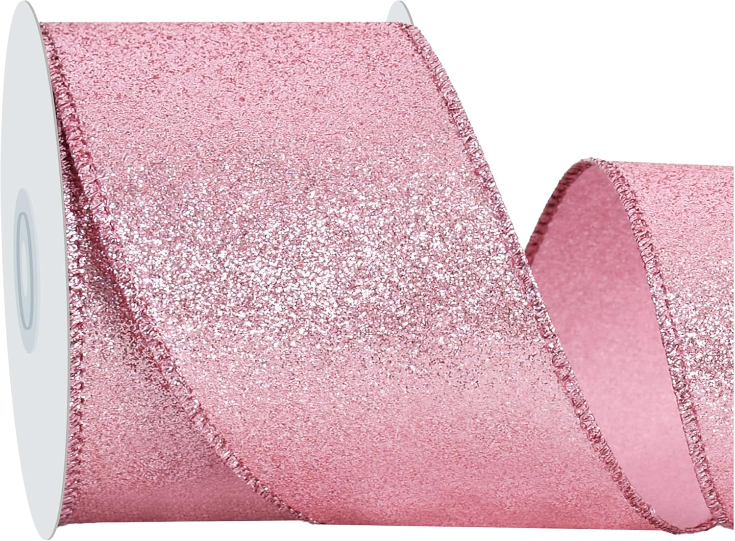 Amazon.com: RIBBOOO Light Pink Glitter Ribbon, 2.5 Inch 10 Yards ...