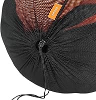Vista 5 de 1 saco de dormir de malla de 68L, bolsa de almacenamiento, bolsa de lavandería con cordón, malla de poliéster resistente al desgarro, parte inferior