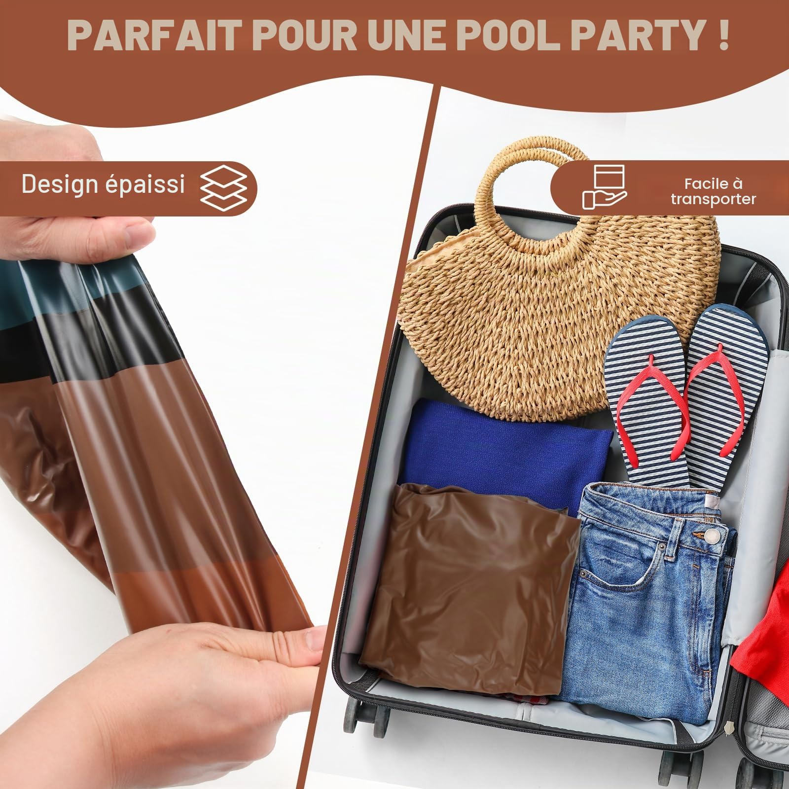 Bouee Piscine Adulte, Gonflable Bouée Piscine pour Piscine, Salon Aquatique Extérieur, Bouée de Piscine Gonflable pour Fête sur la Plage et Jouets de Piscine pour Adultes