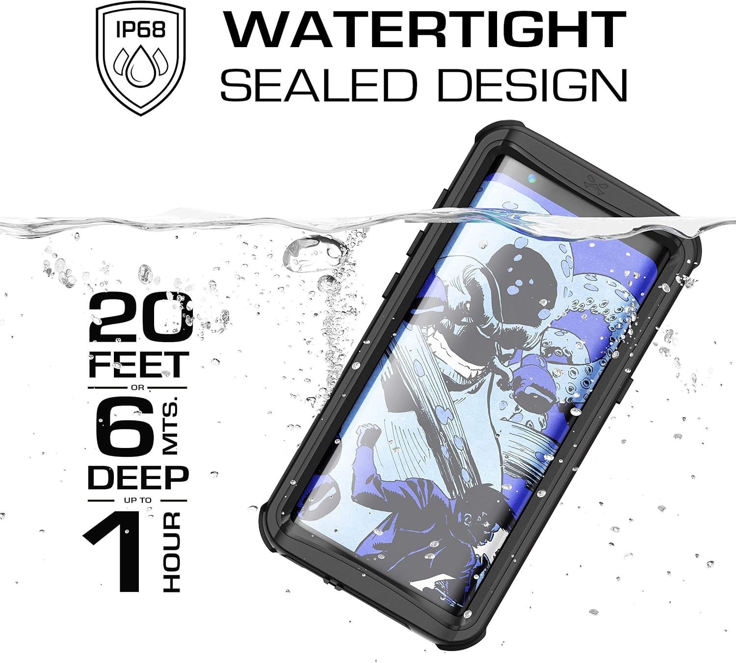 Buy 2 get 3 Ghostek Nautical Galaxy S8 Plus Waterproof Case with Screen Protector Extreme Rugged Heavy Duty Protection Full Body Sealed Shell Underwater Shockproof for 2017 Galaxy S8 Plus (6.2 Inch) - (Black)
