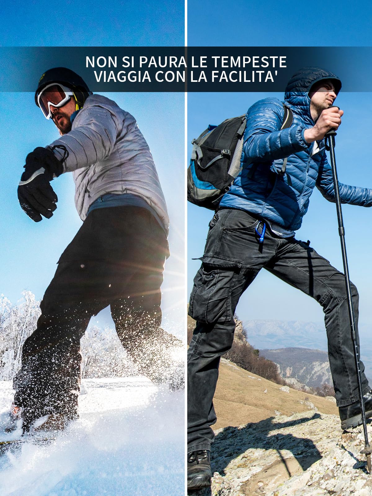 Jeans Couture Pantaloni Cargo Uomo Pantaloni da Lavoro Uomo Cargo Moto Invernali Impermeabili Uomo Pantaloni