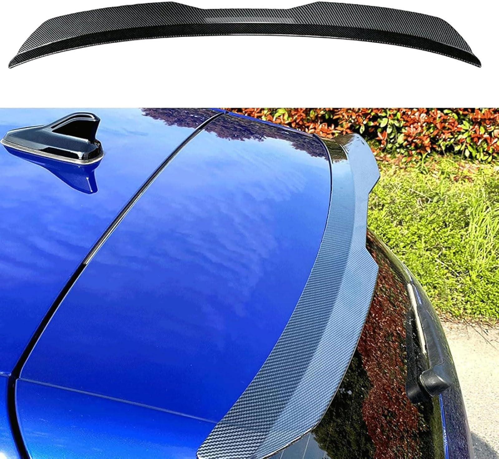 Auto Heckspoiler für Opel Corsa C 2000 2001 2002 2003 2004 2005 2006, Kofferraumspoiler Flügel Lippe Bodykits Auto Styling Dekoration Zubehör Spoilerlippe,Carbon Fiber Look