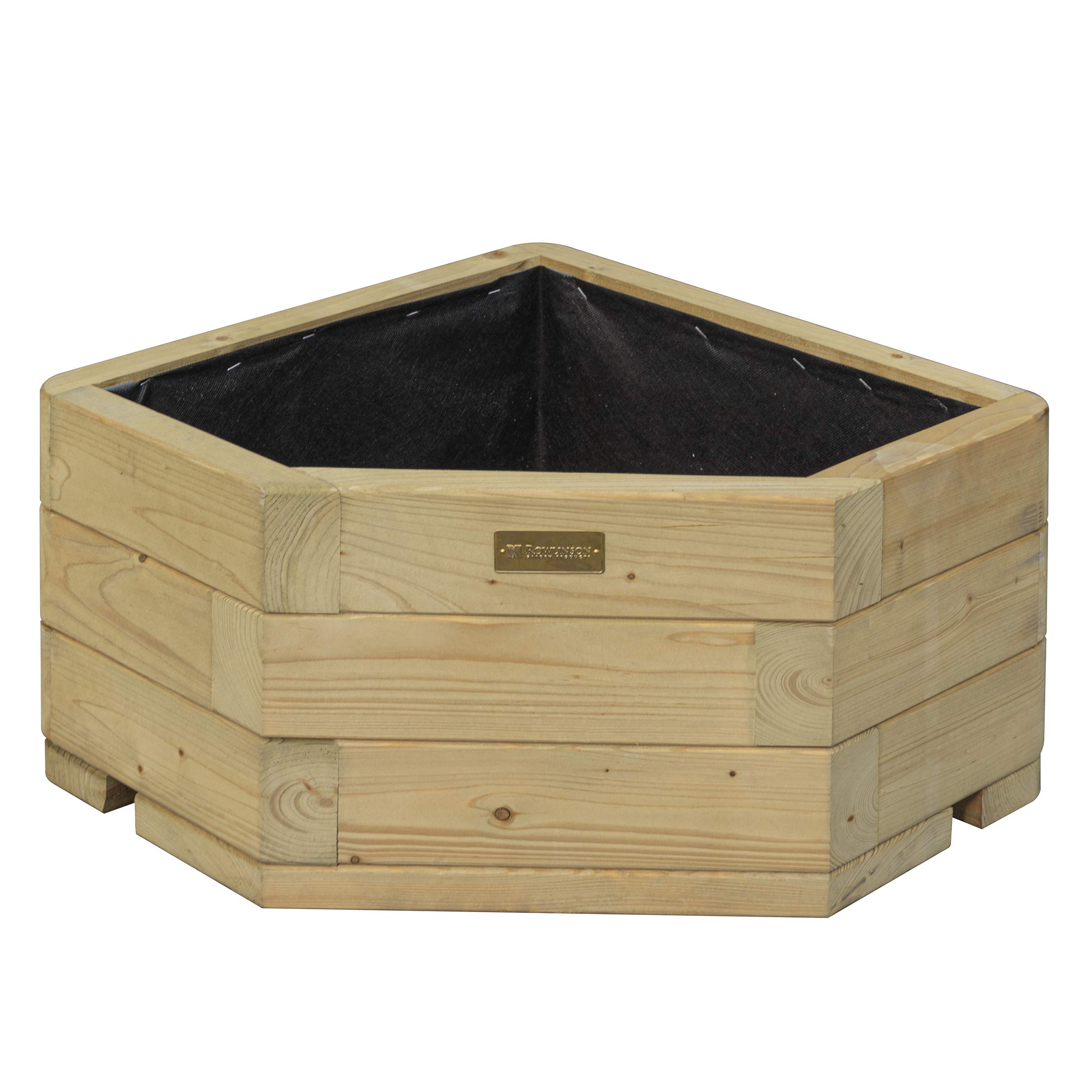 RowlinsonGarden Products Marberry Outdoor Corner Planter 45L Natural Timber