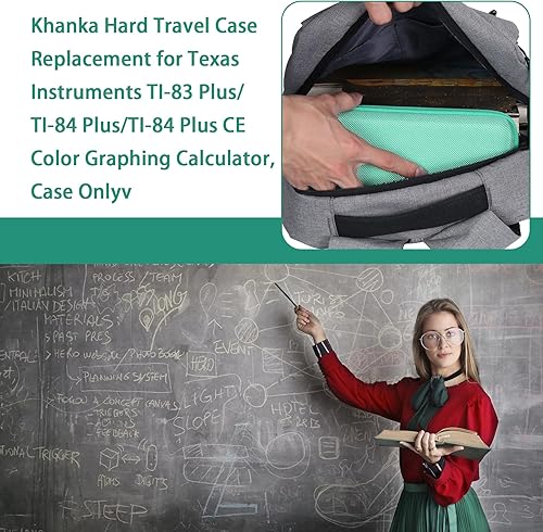 Miniatura 3 de Khanka Funda Stroage para calculadora gráfica de color Texas Instruments TI - 84 PythonTI-83 PlusTI-84 PlusTI-84 Plus CE Color Graphing, solo funda