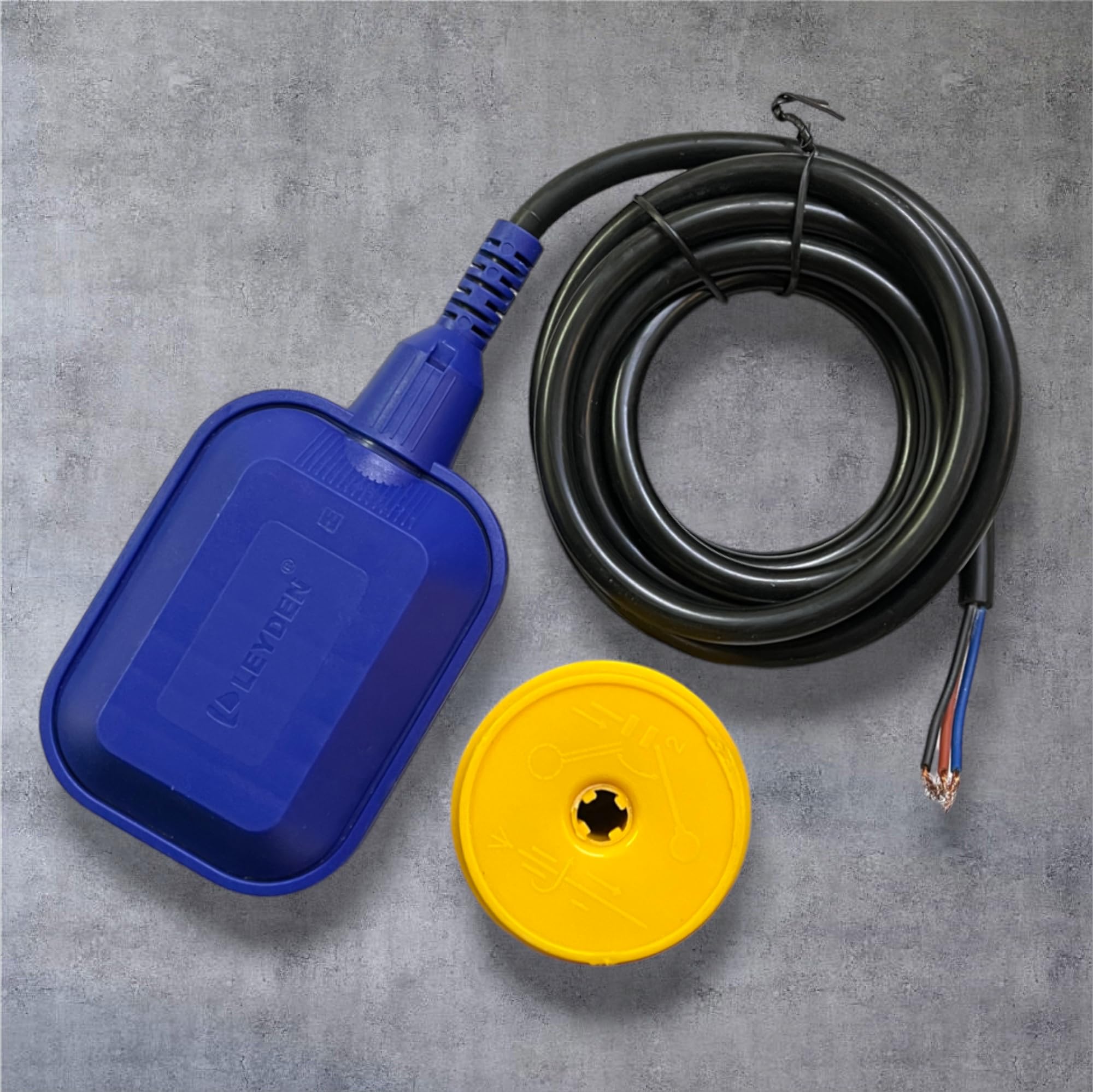 LEYDEN® High Insulated Cable Float Switch Sensor for Water Level Controller Make In India (3 Meter Cable, Capacity: 230V, 16A))