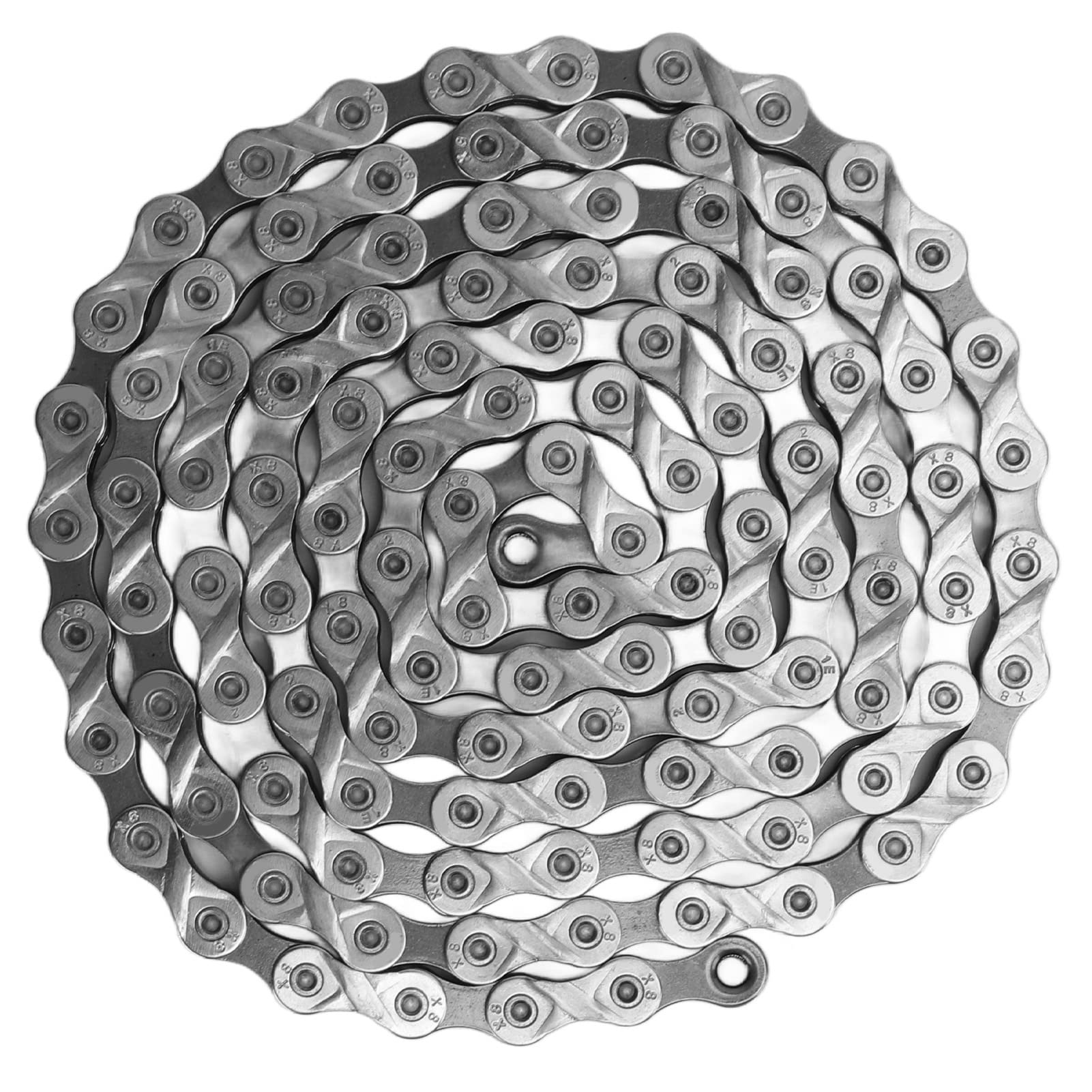 X8 - Cadena de bicicleta de 8 velocidades de 1/2 x 3/32 pulgadas, duradera de alto rendimiento