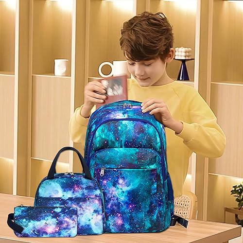 Miniatura 2 de LEDAOU Mochila para niños y niñas, bolsas escolares para adolescentes, conjunto de mochila escolar con lonchera y estuche para lápices