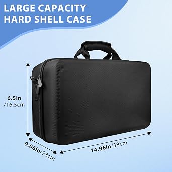 LVKAYCE Hard Shell Carrying Case Compatible with PS5 SLIM 2023 | Travel Storage Bag, Organizer Protective Cases for Play Station 5 Slim Console Controllers Headset and Gaming Accessories