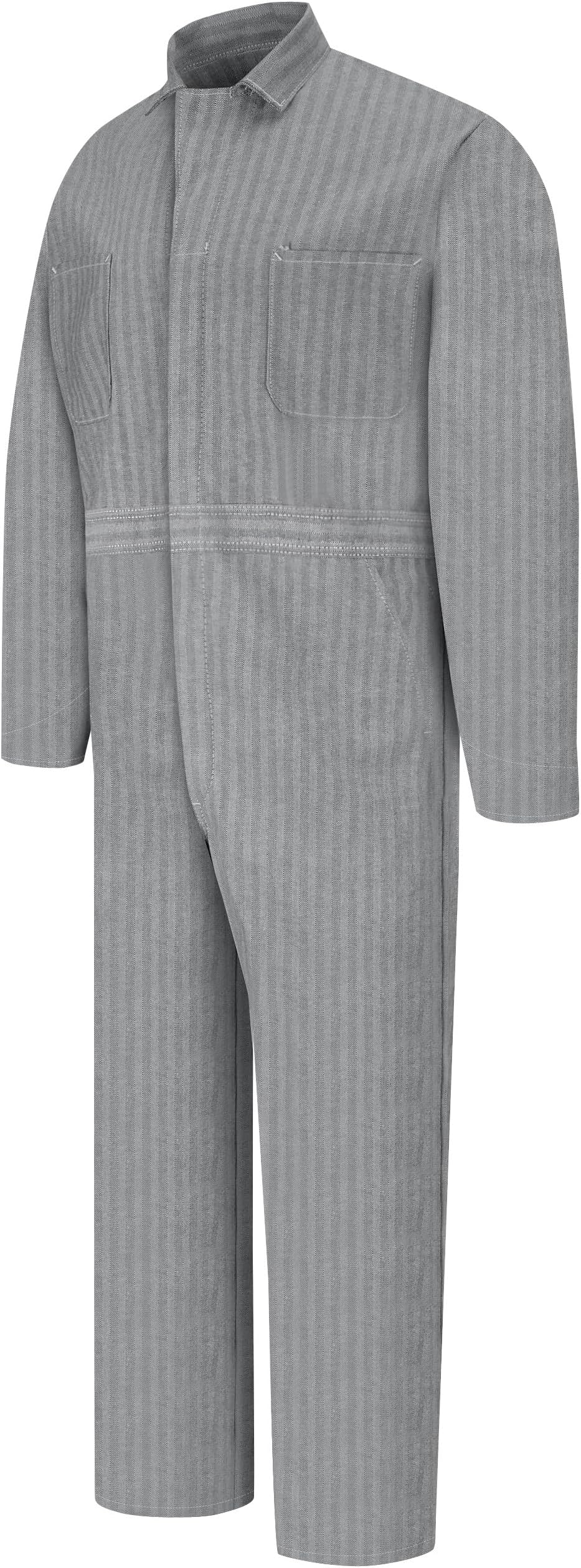 Red Kap Men's Snap Front Cotton Coverall, Oversized Fit, Long Sleeve