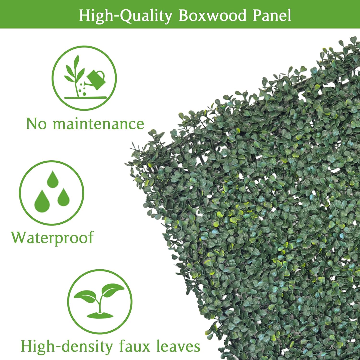 Grass Wall Panels 8 PCS 10"x 10" Artificial Boxwood Panels with 50 Zip Ties, Fake Greenery Backdrop Wall Grass 3 Layer Backdrop Artificial Plant Walls for Outdoor Indoor Garden Fence Backyard