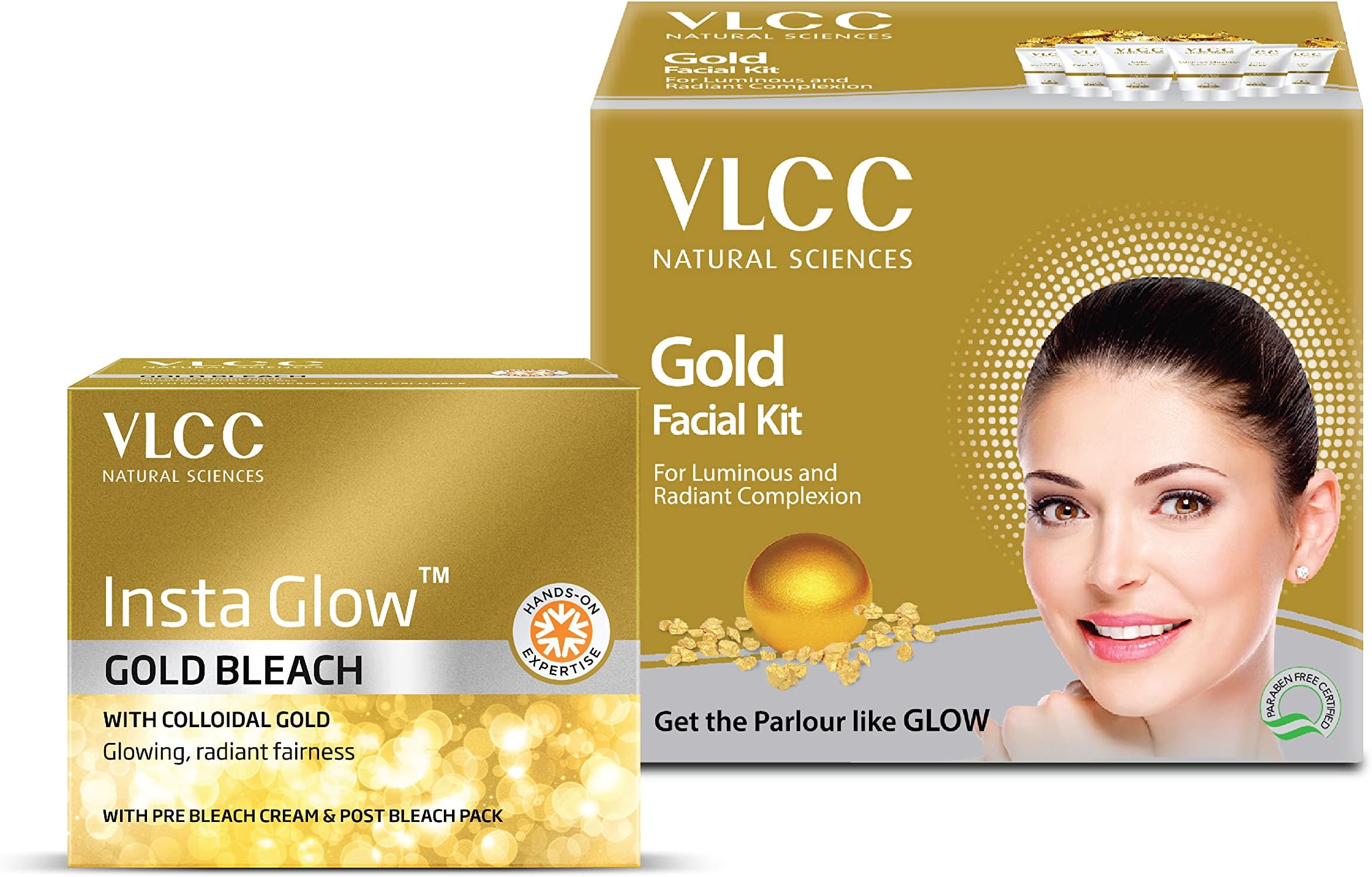VLCC Gold Facial Kit (60Gm) With Free Gold Bleach (30Gm)