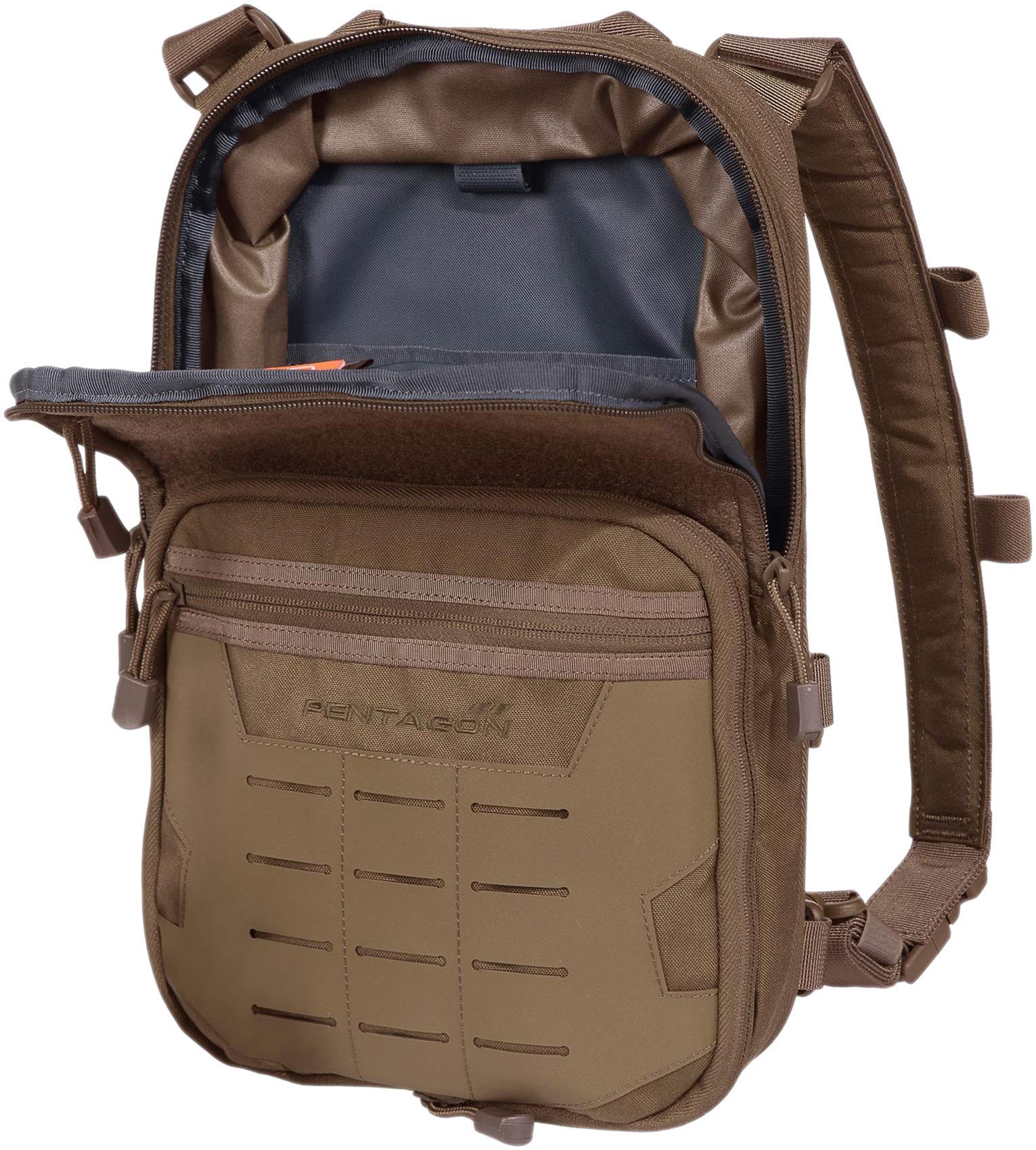 Pentagon Quick Bag Coyote — 100% 500D Cordura Nylon, Expandable, MOLLE Compatible Daypack For Hiking & Everyday - View #6