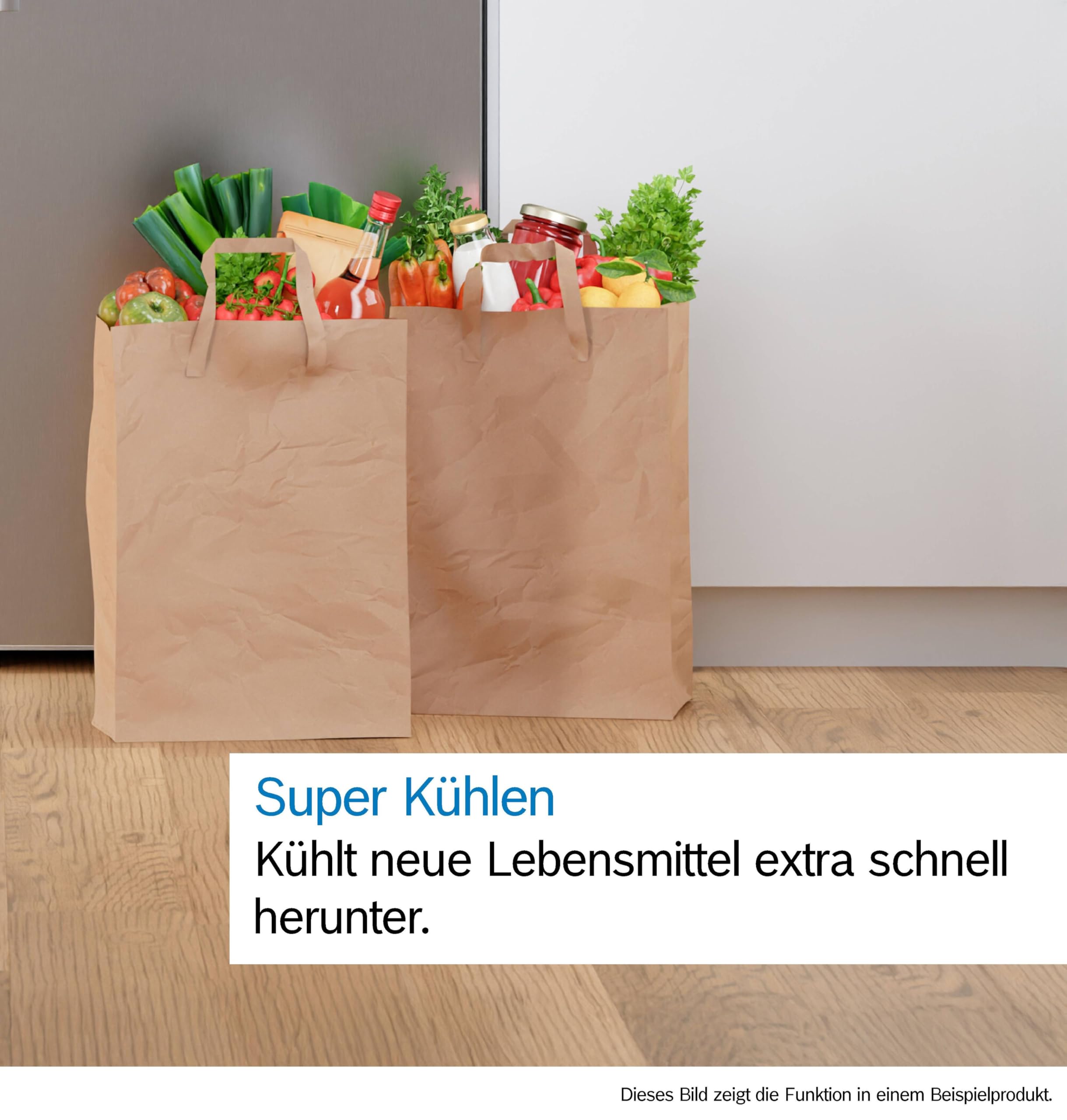 Bosch Serie 4 Smarter Freistehender Kühlschrank 186.2 x 59.5 cm KSN36VCCG | NoFrost nie wieder abtauen, 402 L Volumen, VitaFresh XXL 0 °C Zone für lange Frische, LED-Beleuchtung, MultiAirflow-System