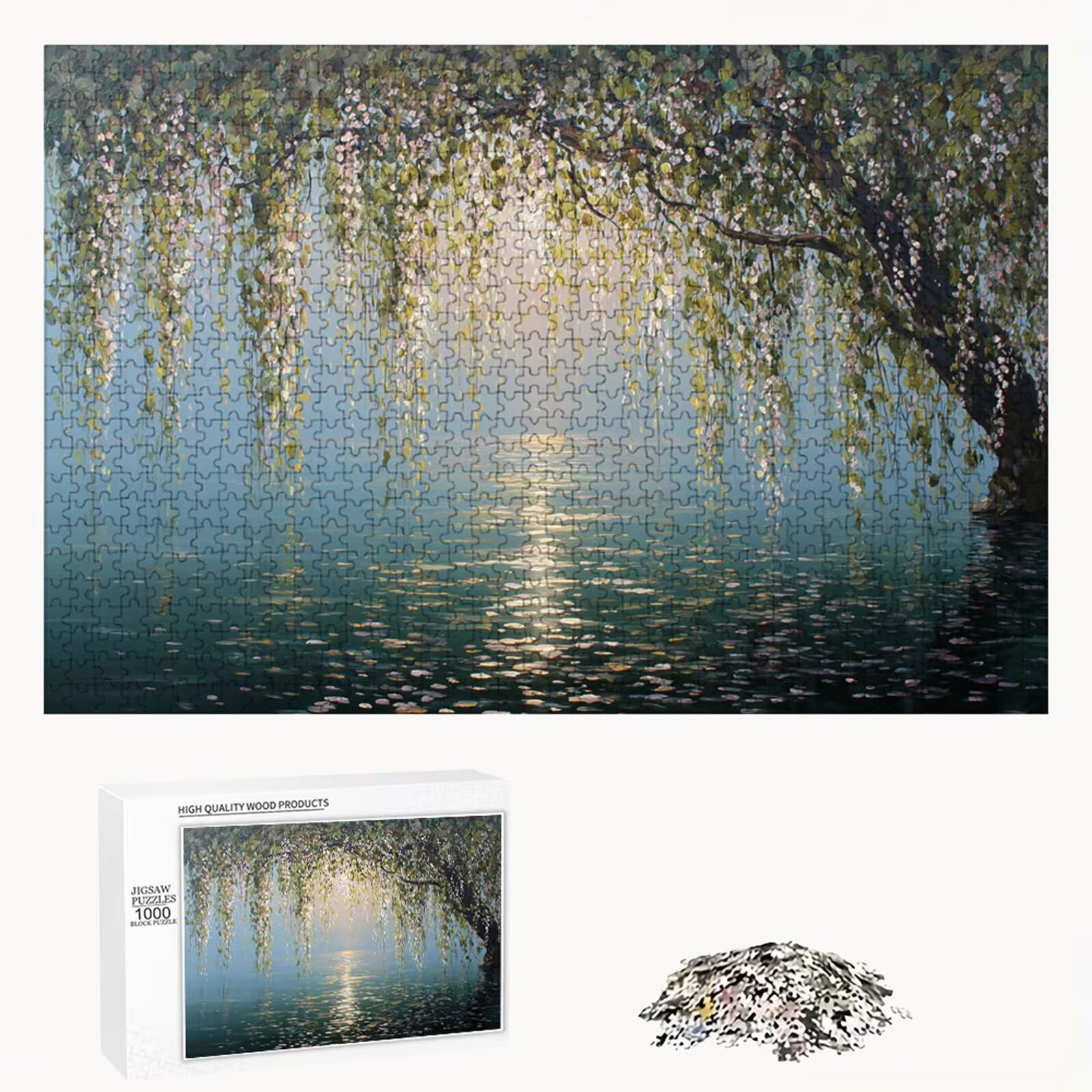 Puzzle 1500 Piezas Adultos Árbol & Verano, Rompecabezas con Letras Traseras y Póster, Pasatiempo Antiestrés, Decoración de Pared, Regalo Decorar Mujer Hombre 87 x 57 cm (14 Años +) P3#316