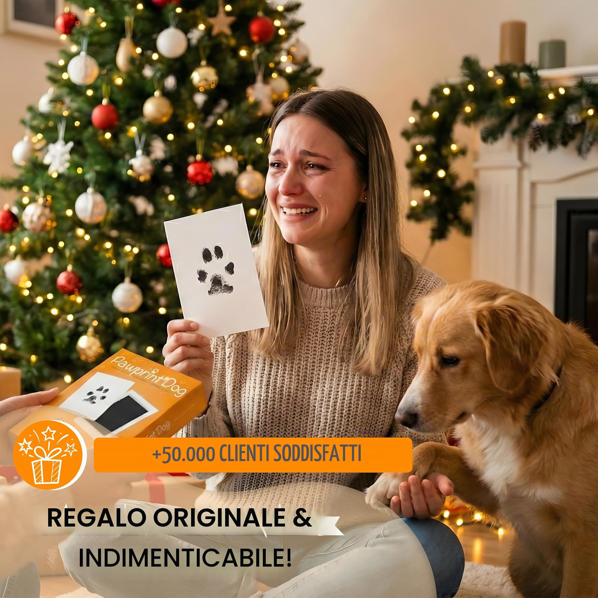com - Kit per impronte di cane e gatto, per conservare un ricordo, realizzare un tatuaggio o una cornice, Misura grande, Dimensioni: 12,5 x 8 cm