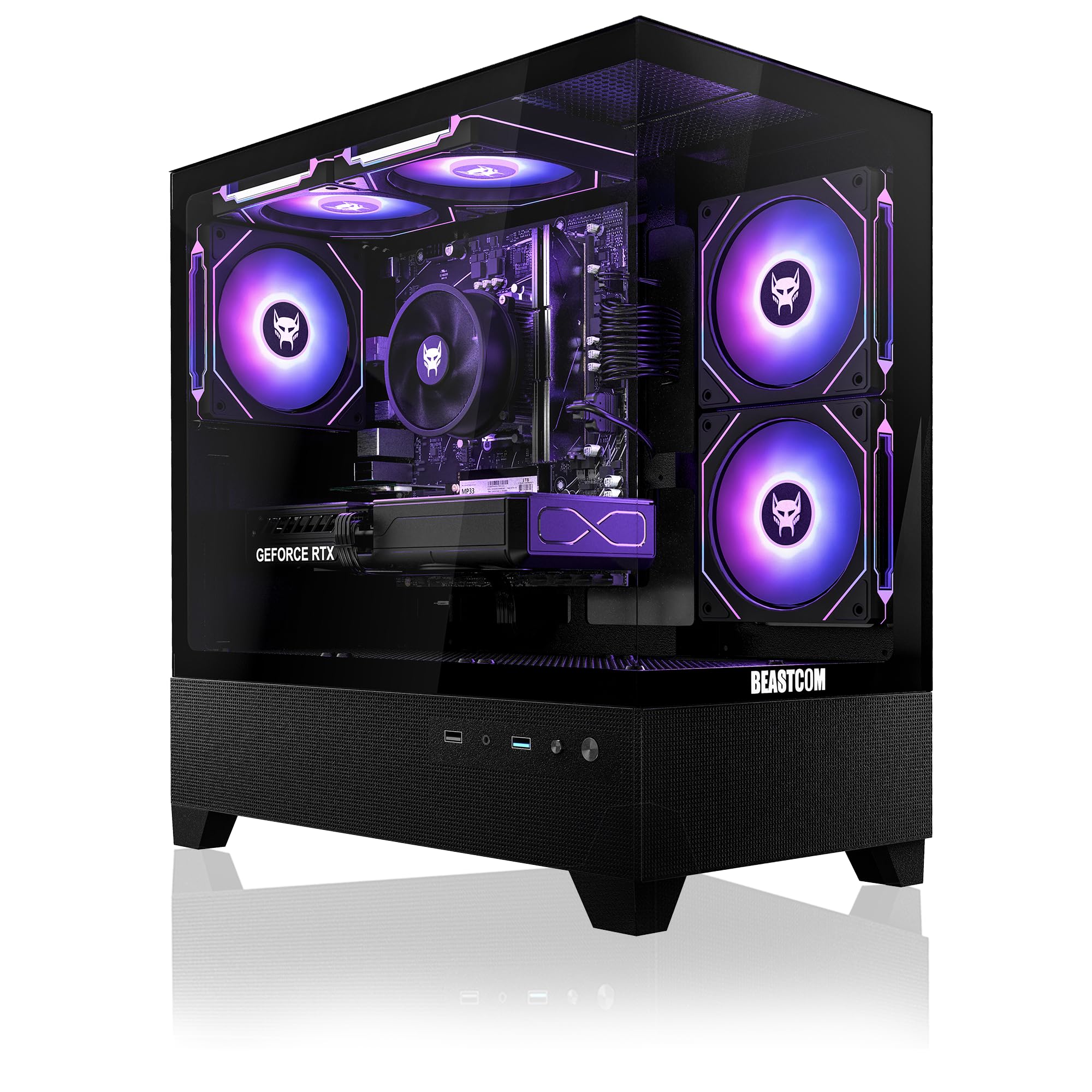 BEASTCOM Q5 Pro Gaming PC | AMD Ryzen 7 8700F 6X 5GHz 16 Threads | RTX 5060 8GB | 32GB RAM | 1TB NVMe SSD | WiFi 5 | Windows 11 Pro