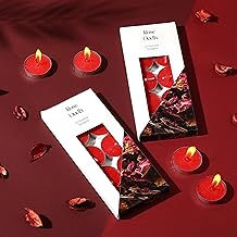 Prosperro Lumo by Parkash Candles – Premium Scented Tealight Candles (Set of 20) | Smokeless | 3-Hour Burn | Ideal for Decor || Aromatherapy || Weddings & Gifting (RED, Rose)