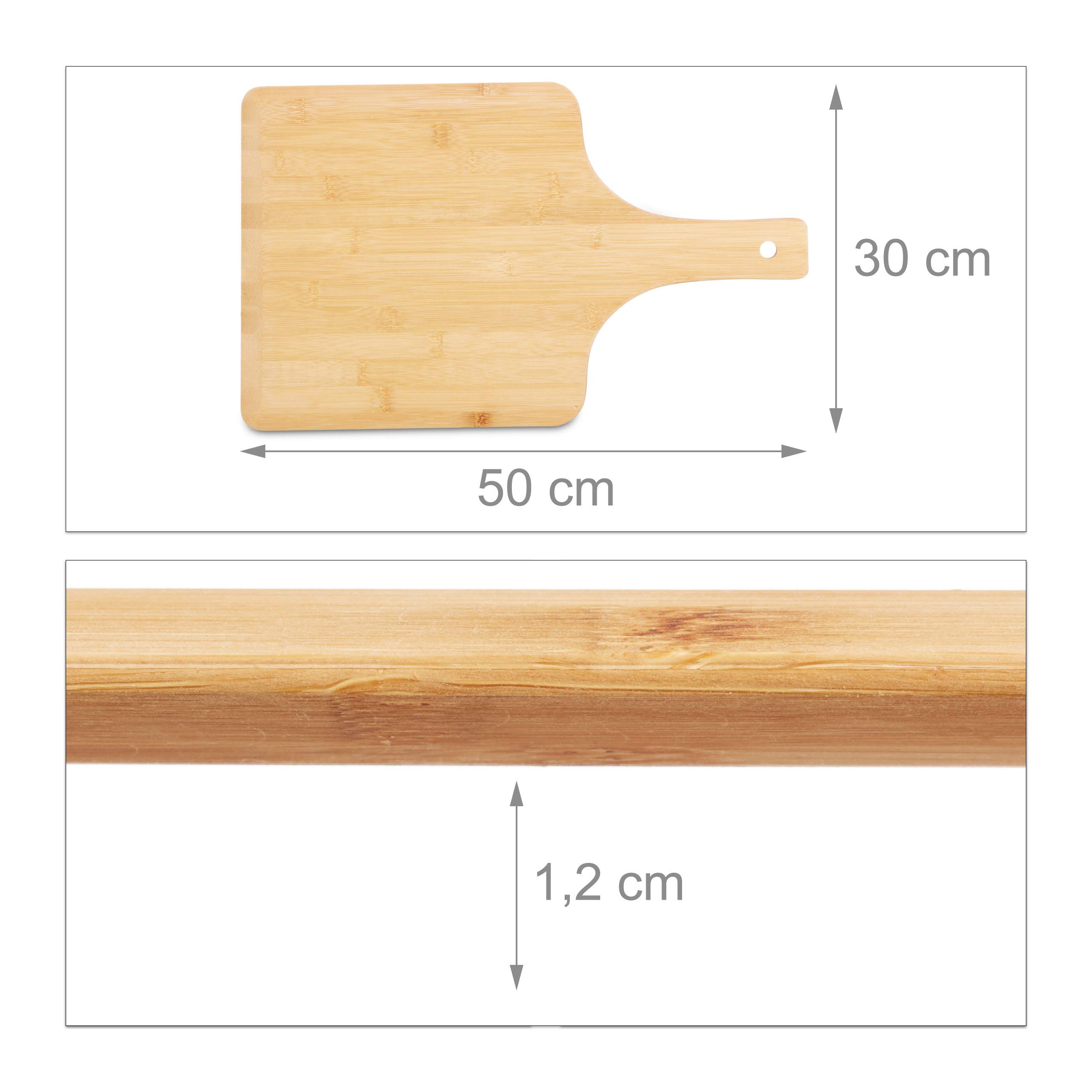 Tagliere Pizza In Bambù Ø 30 Cm Con Manico | Vassoio Per Formaggio E Frutta Naturale