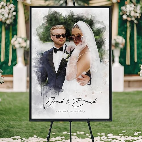 Personalized Watercolor Portrait Canvas from Photo - Anniversary Gifts For Her