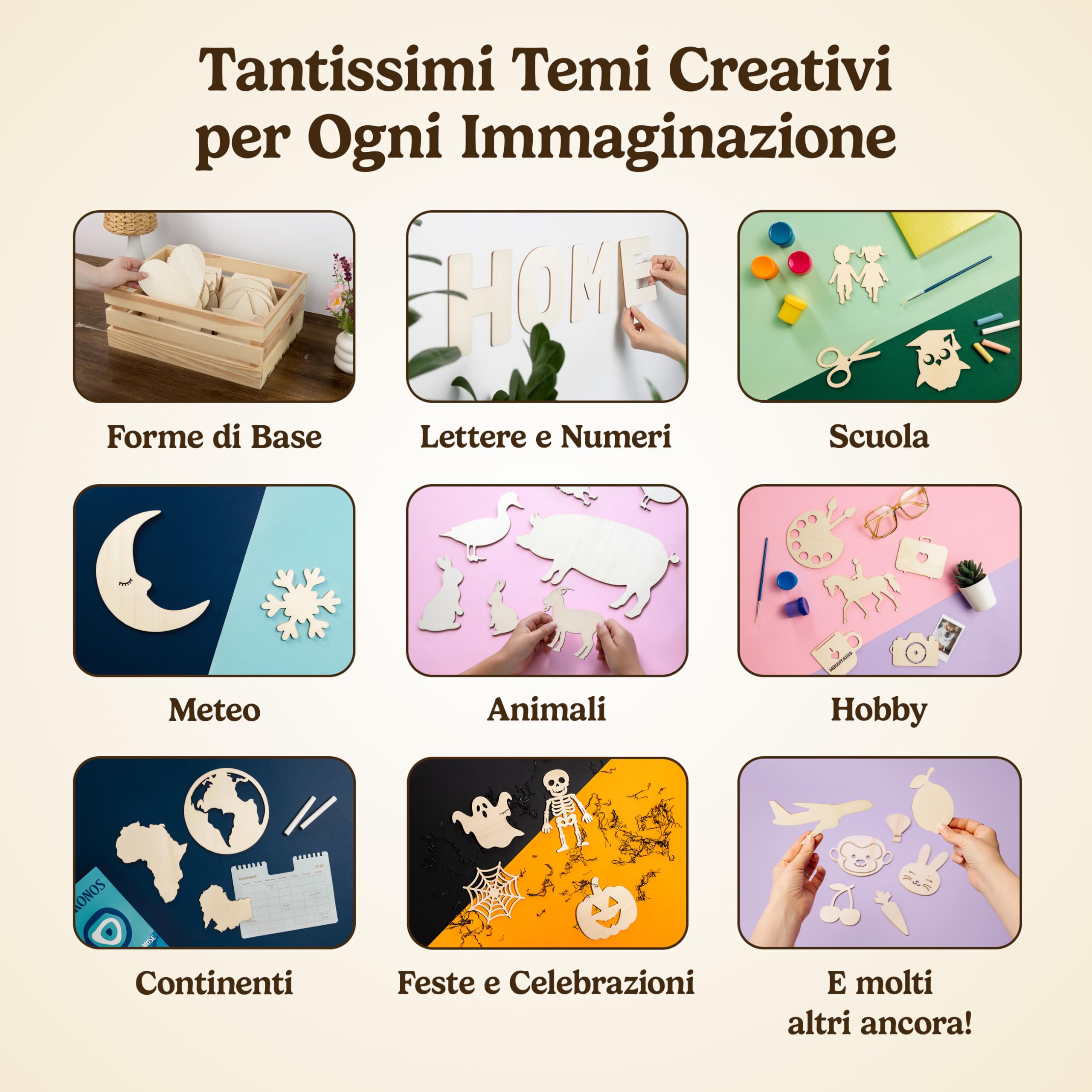 Creative Deco Animali Personalizzati in Compensato 3mm o MDF | Pecora | 5–100cm | Animali da Fattoria da Dipingere | Decorazione da Parete per