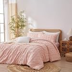 Olive Green Boho Tufted Duvet Cover King Set Vintage Tufts Bedding | Farmhouse Geometric Chevron Stripe Jacquard Embroidery Comforter Cover, Soft Microfiber, Shabby Chic,All Seasons,3 Pieces