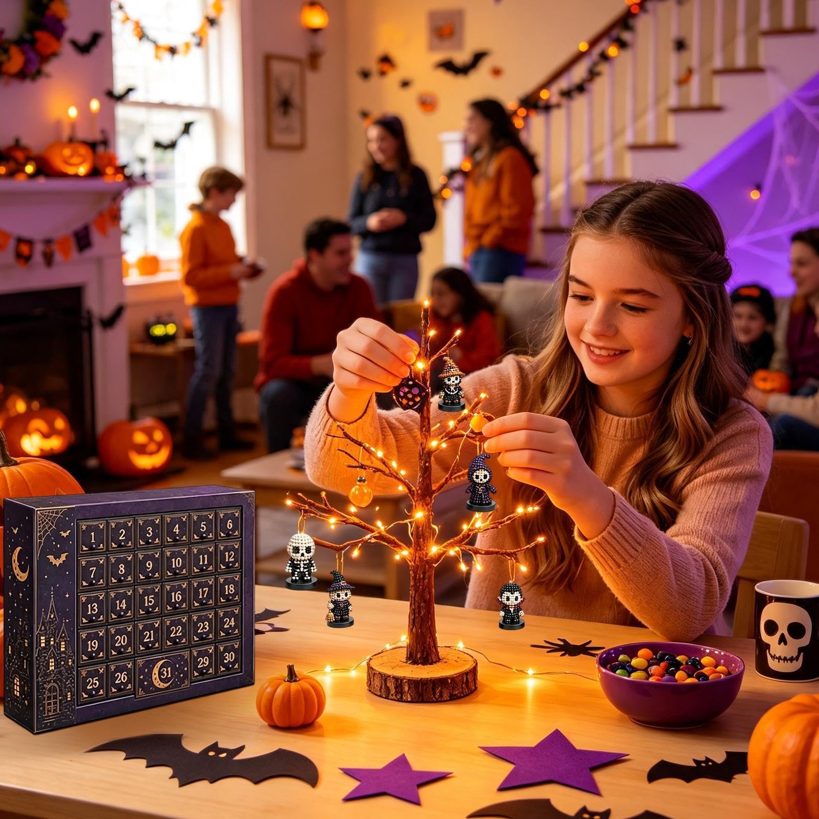 Set Perline Avvento Halloween Calendario Conto Rovescia 31 Giorni Con Perle