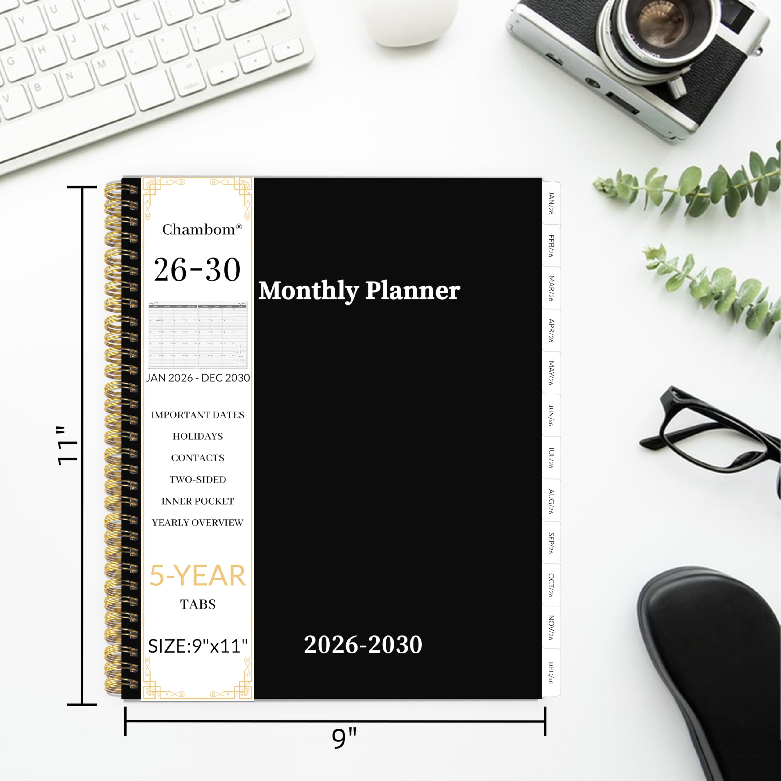 Monthly Planner/Calendar 2026-2030 - 5 Year Monthly Planner 2026-2030 From Jan 2026 - Dec 2030, 9" X 11", 2026-2030 Calendar Planner
