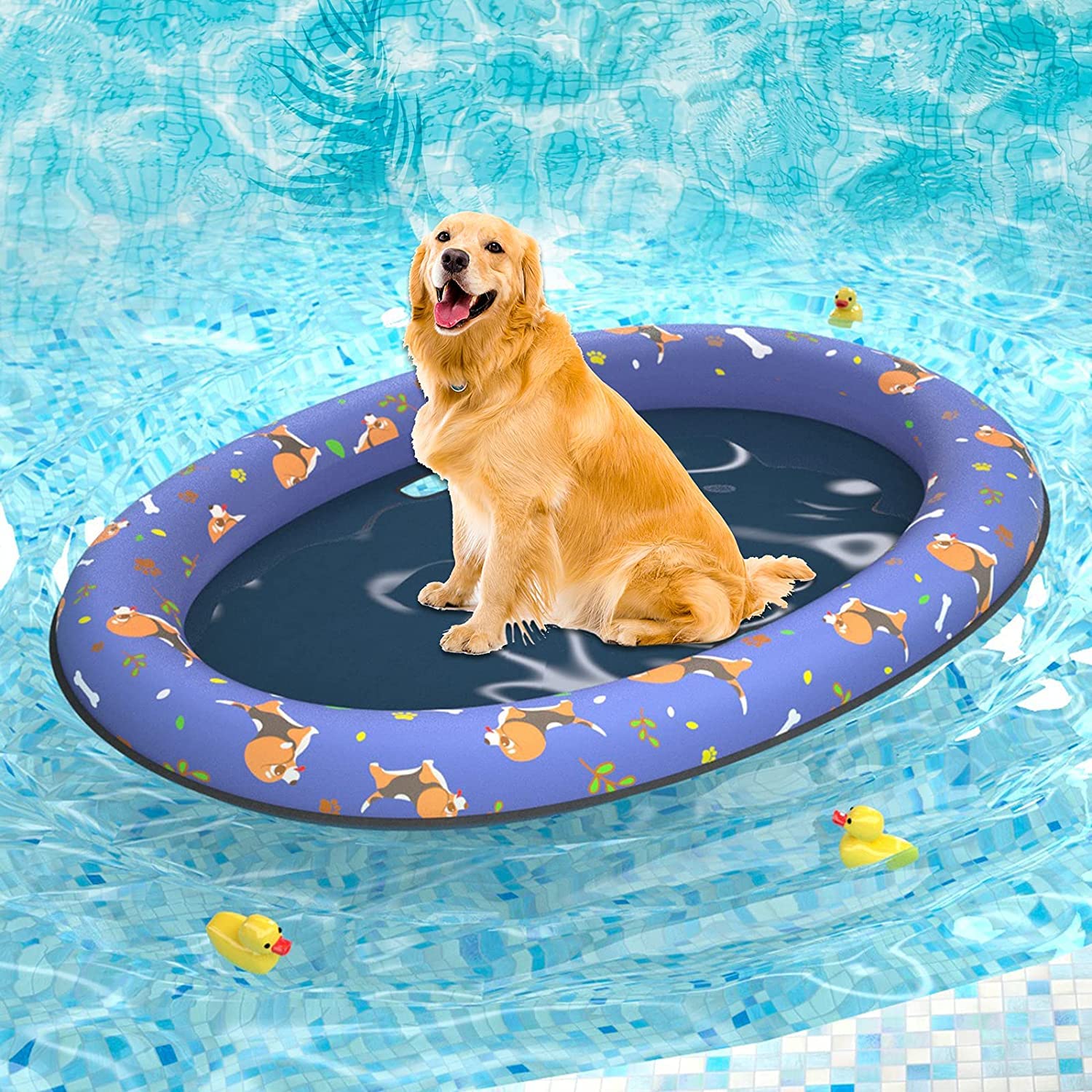 Dog Float QUUREN Large Dog Pool Float Pet Cat Floats Raft Portable