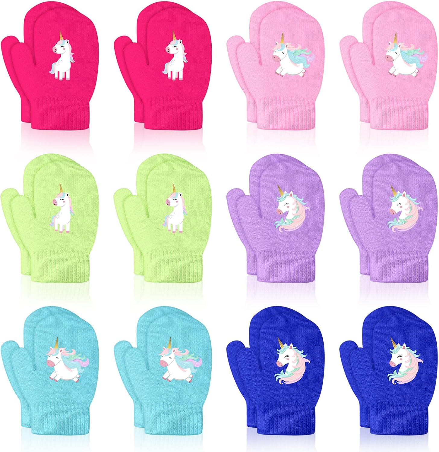 2-4 Toddler Magic Mittens Gloves Winter Kids Mittens Unisex Baby Warm Knitted Stretch Gloves