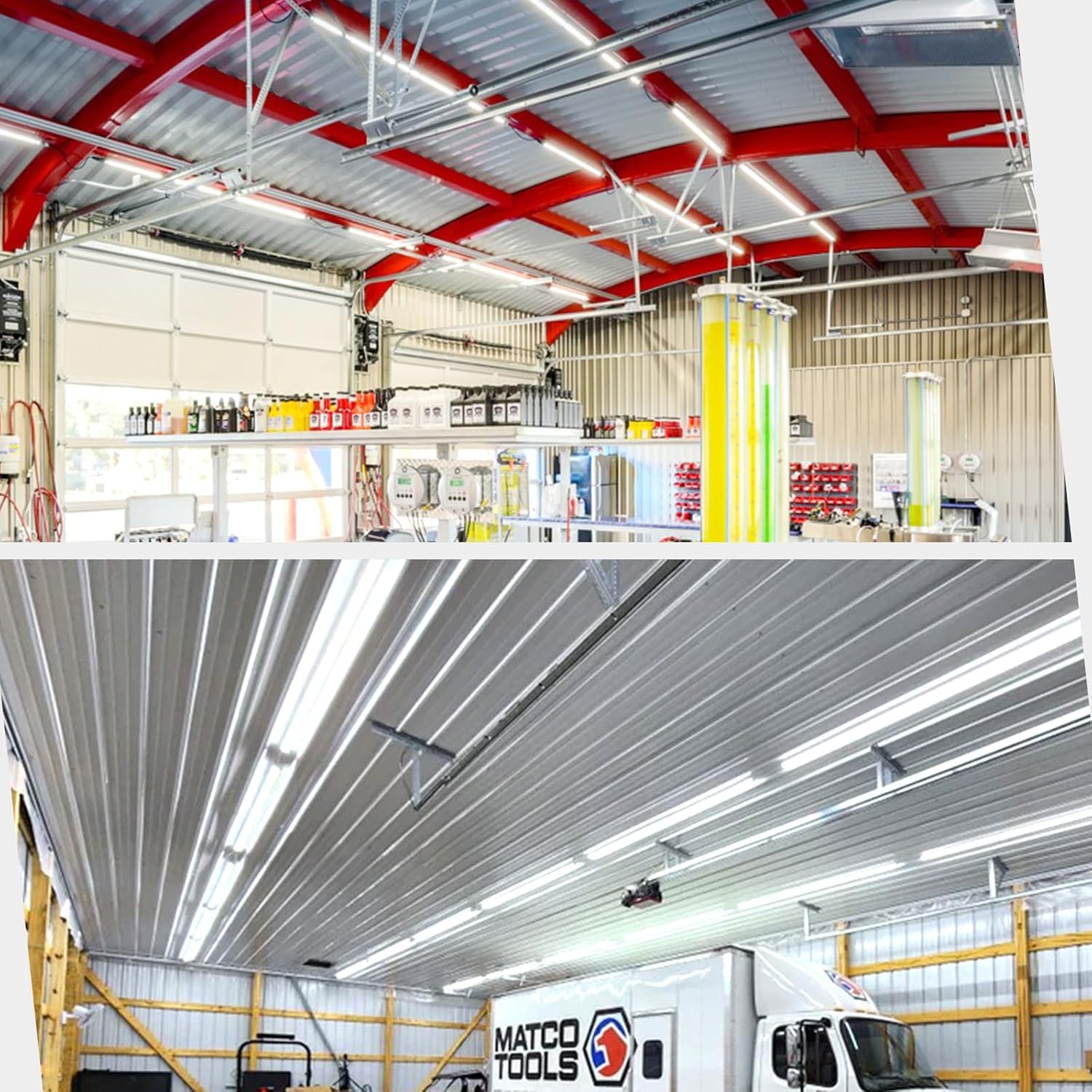 (4-Pack) 8FT LED Shop Light, Super Bright 144W Shop Lights, 19800LM 6000K 8 Foot Led Lights, Linkable 96" Lighting for Garage with Plug, V Shape T8 8' Led Light Fixtures