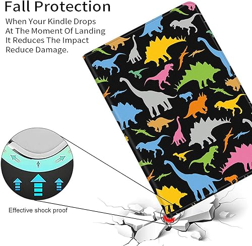 Miniatura 3 de Funda para Kindle Paperwhite de 11. generación de 6.8 pulgadas, funda de piel sintética duradera con funda de encendido y apagado automático para