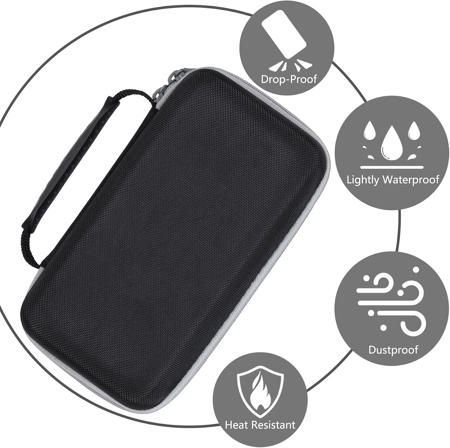Aenllosi Hard Carrying Case Compatible with AstroAI 118/T8 Car Jump Starter,Mesh Pocke for Battery Starter Clips & Cable(Case Only)